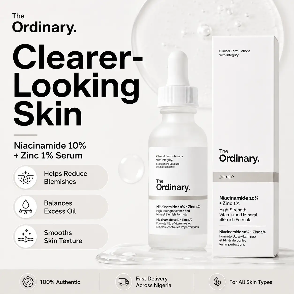 Nigeriaskin-facecare-serum-sd-22273-zt (1) The Ordinary Niacinamide 10% + Zinc 1% Oil Control Serum - Image 1