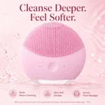 Ultrasonic Silicone Facial Cleansing Brush with Deep Cleansing Vibration Massage